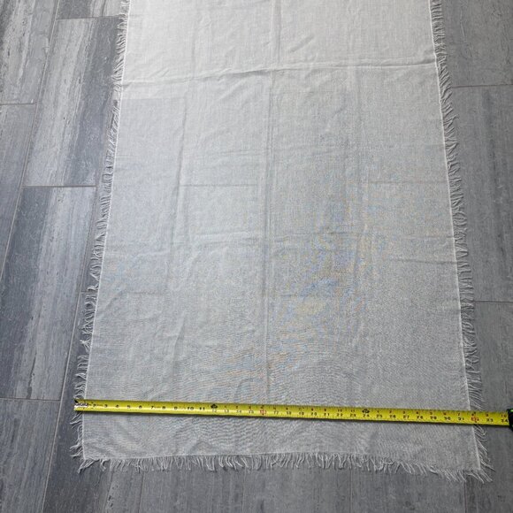 Lightweight Scarf Pashmina Wrap Fringe Edges Cream OS - Picture 3 of 4